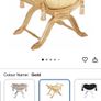 Louis XV Seat Gondola Stool Antique Shabby Removable cushion Image 2