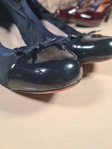 Womens CLARKS shoes heels bundle black blue burgundy Size UK 5 EU 38 court formal pumps slip on