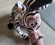Rare 2004 Dreamworks Marty Madagascar Gosh International Soft Toy Plush Teddy Bear Like New