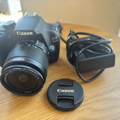 Canon EOS 1200D, DSLR camera with standard lens and charger