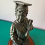 Genesis Graduation Scholar Figurine by Jenny Oliver, Resin Statue on Wooden Base Image 4