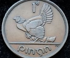 [#116] - Ireland 1940 | Irish 1d | Irish One Penny | Hen and Chicks | KM.11