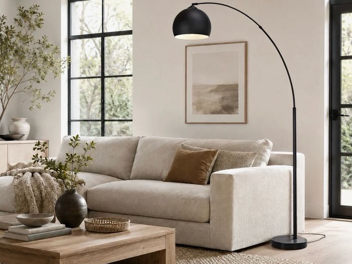 Designer arc floor lamp