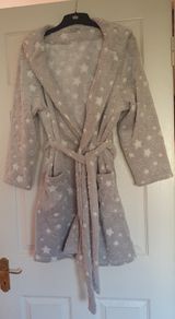 A Lovely Grey Dressing Gown - Star Pattern - Read Carefully ref Size - #