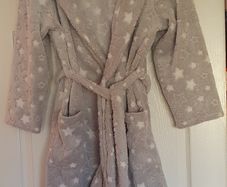 A Lovely Grey Dressing Gown - Star Pattern - Read Carefully ref Size - #