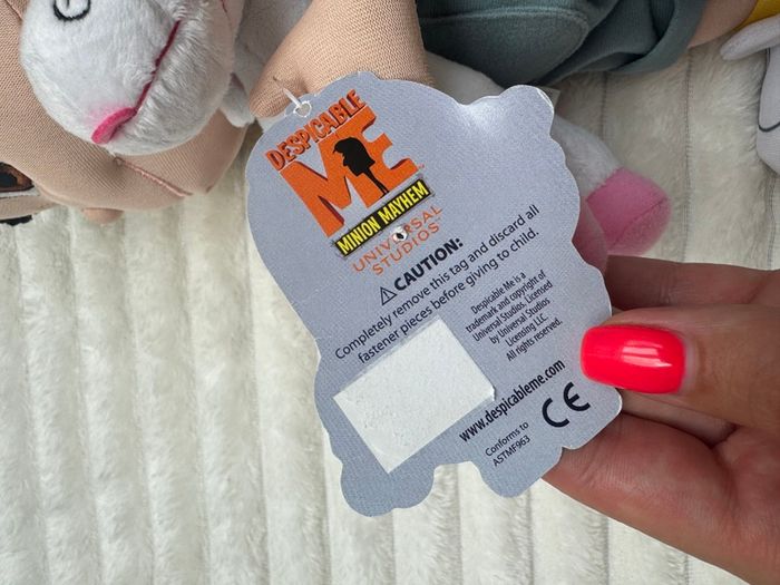 Despicable Me approx. 15 Plush Agnes Holding Fluffy Unicorn Universal Studios new Bit Dirty Please see pictures