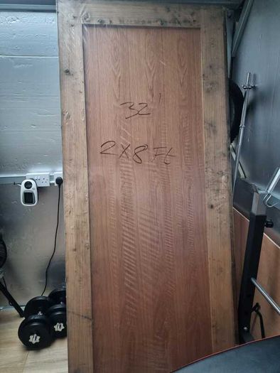 Oak single panel solid door