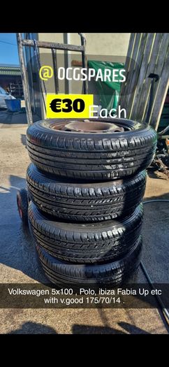 Various Sets & Single Alloys & Steel Wheels For Volkswagen / Seat 5x100 14" 15" 16" 17" 18" @ OCG