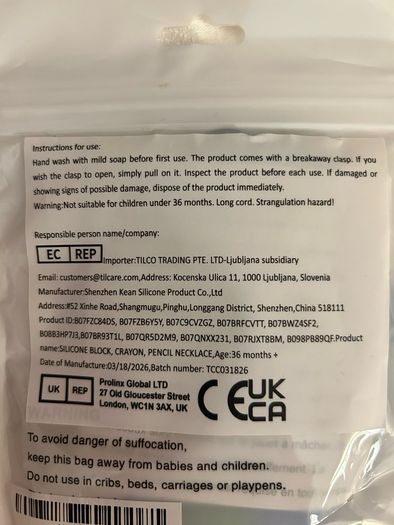 Sensory chew necklaces new