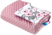 Beautiful handmade minky newborn baby blanket 55 x 75 cm