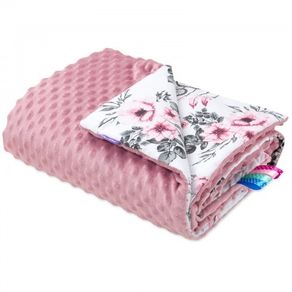 Beautiful handmade minky newborn baby blanket 55 x 75 cm