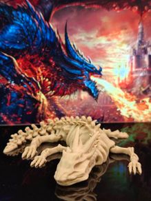 3D Printed Fully Articulating Dragon Skeleton
