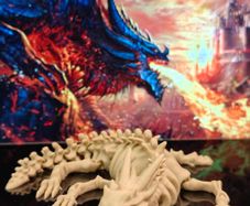 3D Printed Fully Articulating Dragon Skeleton