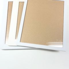 3 White Wooden Picture Frames