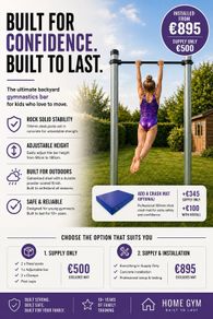 Kids Outdoor Gymnastics Bar
