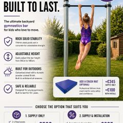 Kids Outdoor Gymnastics Bar