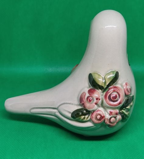 Vintage Swedish Art Bird Figurine Rosa Ljung DECO Hand Made Ceramic