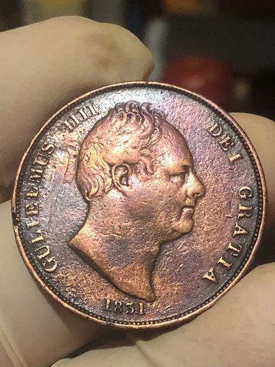 1831 Penny William IV Nice Grade With Toning
