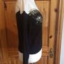 Black and White Ladies Gold Sequin Jumper Uk 14 includes Postage Image 2