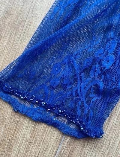 Blue mother of the bride wedding outfit with hat