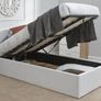 Single Leather Ottoman Bed With Mattress Image 4