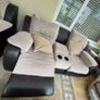 Comfortable 2-Seater Recliner Sofa with Storage Console & Cup Holders - Beige/Black Image 6