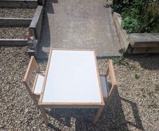 ikea kids table and 2 chairs