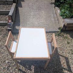 ikea kids table and 2 chairs