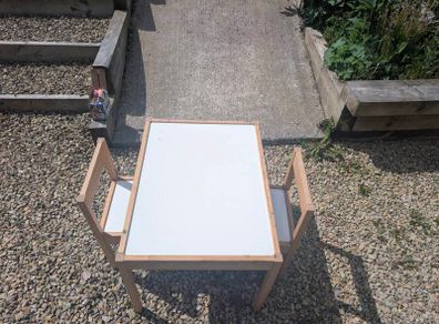 ikea kids table and 2 chairs