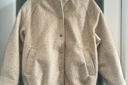 Beige Boucle Bomber Jacket (Size S or a UK 10)