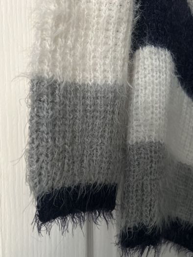 Stripe Fluffy Jumper BNWT