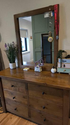 Bedroom Furniture Suite Solid Wood Dark Pine