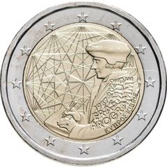 Cyprus 2 Euro Commemorative Coin 2022 - Erasmus. Uncirculated.