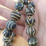 Burmese Antique Pumtek Pyu Petrified Wood Stone Beads Necklace 24 Inches Image 7