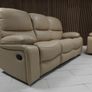 Rita 3+2 True Beige Leather Recliner Sofa Set Image 3