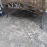 Vintage Coffee Table, Wicker with Metal Leaf Finish Image 3
