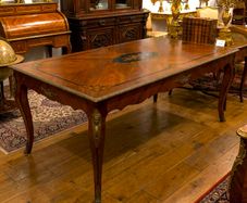 Very nice ormolu dining table with marquetry inlay