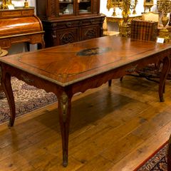Very nice ormolu dining table with marquetry inlay