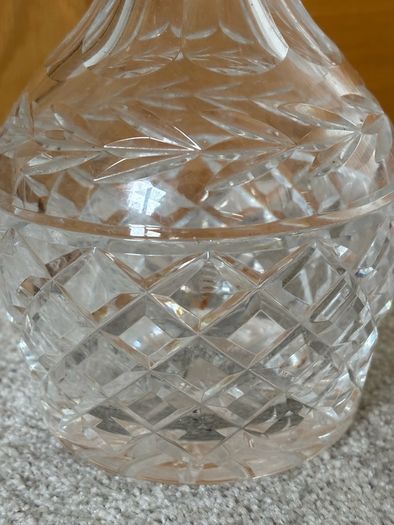 Vintage Waterford Crystal Decanter: Glendore Pattern, Laurel Leaf