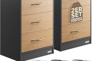 Set of 2 bedside lockers bedside drawers  bedside table