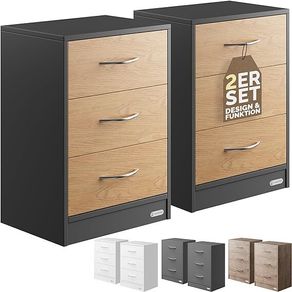 Set of 2 bedside lockers bedside drawers  bedside table