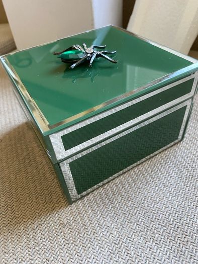 Brand New Green Jeweled Box Storage