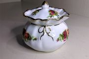 Royal Albert Old Country Roses Dorothy pot / Honey Pot