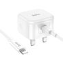 Type C Wall charger C91B Founder PD20W UK set with cable (HOCO) Image 6