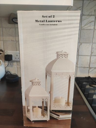 Lanterns - set of 2 - Brand new - Cream