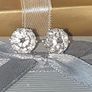 Vintage Hallmarked Silver White Sapphire Earrings Image 2