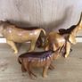 3 Vintage Wooden wild animals Image 2