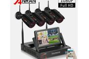 ANRAN 1TB, 4Pce 2.0MP Security Camera System Wireless Wi-Fi With Audio Recording Nigh-vision Waterproof