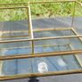Vintage Gold clear glass large storage jewelers makeup box 7,2" x 4,4" H-3" Image 8
