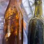 2  Vintage half pint glass Cork Advertising Bottles Image 2